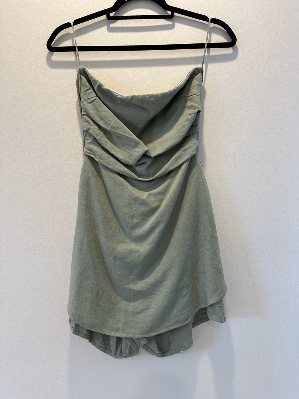 Zara Sage Green Cowl Slip Mini Dress
